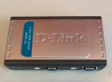 D-Link DKVM-4U - Switch KVM 4 Porte con cavi