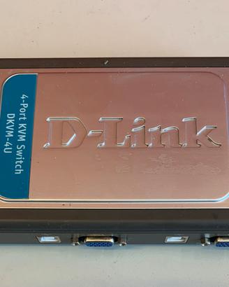 D-Link DKVM-4U - Switch KVM 4 Porte con cavi
