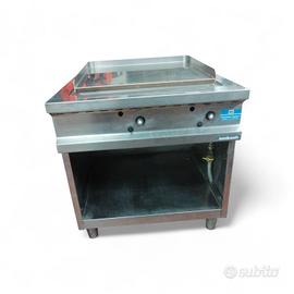 fry top gas piastra liscia professionale 