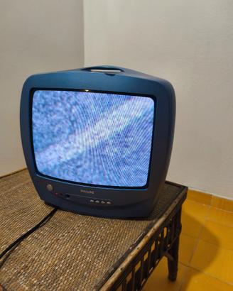 Televisione TV CRT Tubo Catodico Philips 14" Blu (