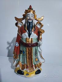 Statue cinesi Sanxing Fu Lu Shou antiche 