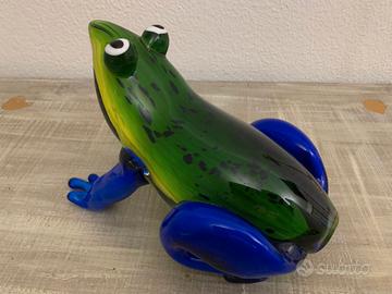 Scultura in vetro di murano rana