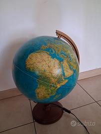 mappamondo vintage globo luminoso