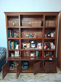 libreria piu parete attrezzata vero legno 