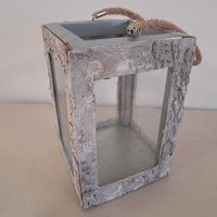 BRANDANI Lanterna in Legno di Betulla e vetro