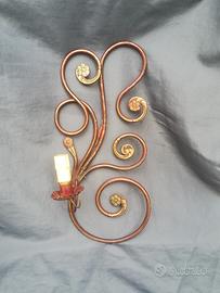 Antiquariato aplique ferro battuto dell'800