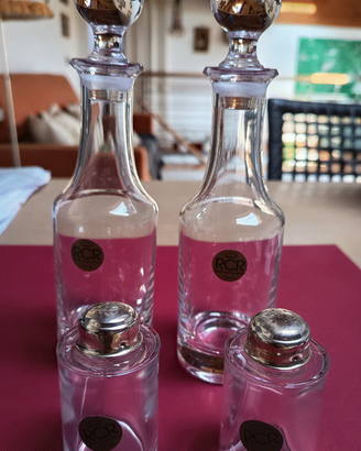 Set olio aceto sale pepe RCR argento 800