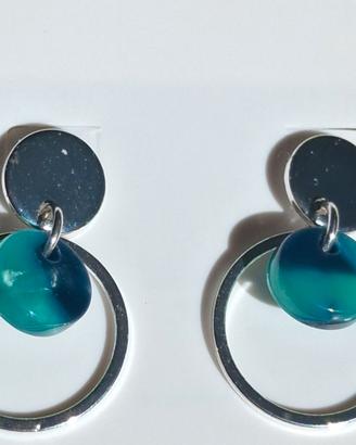 ORECCHINI ARGENTO VERDI