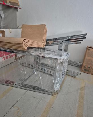 Sgabelli acciaio e legno