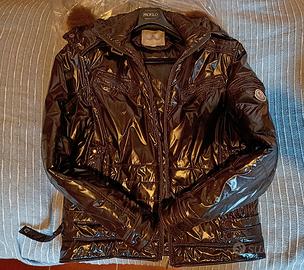 Giaccone Moncler originale marrone lucido