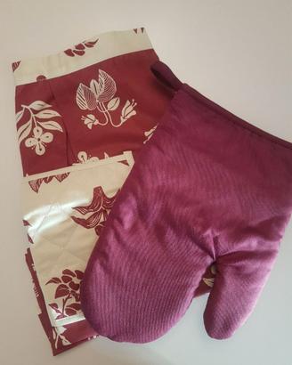Set grembiule e guanto da forno