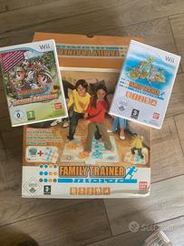 Tappetino WII e 2 giochi Family trainer