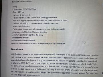 Tenda  carpfishing Sonik SK-Tec Euro Bivvy 2 man