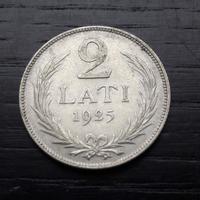 ARGENTO _ 2 lati LETTONIA Latvia 1925