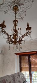 Applique e lampadario ottone originale
