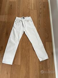 Pantaloni ragazzo bianco panna tommy hilfinger