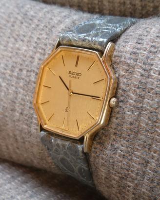 Orologio al quarzo placcato oro Seiko Chariot