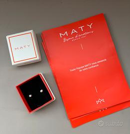 Orecchini punto luce diamanti 0,30ct oro bianco 18