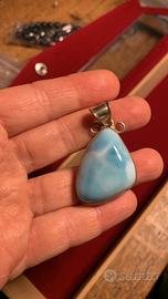 Pendente in Larimar e Argento