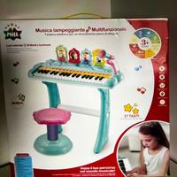 Tastiera  elettrica con luci colorate bimbi