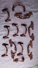 maniglie antiche in ottone 