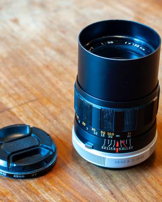 Olympus E. ZUIKO AUTO-T 135mm f3.5 (M42 + NIkon)