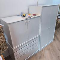 Armadio legno massello bianco
