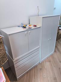 Armadio legno massello bianco