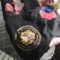 Felpa nera con cappuccio Versace jeans couture ori
