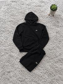 Tuta completa Lacoste nera con cappuccio