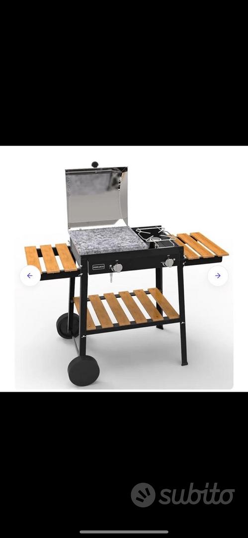 Pietra Ollare Da Tavolo Con Bruciatore - Grill Per Carne E Verdura