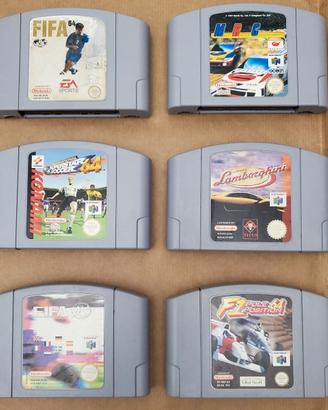 Lotto di 6 Videogiochi per Nintendo 64 loose Pal