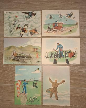 6 CARTOLINE REGIA  ACCADEMIA AERONAUTICA A.XX