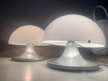 Coppia di lampade fungo vintage