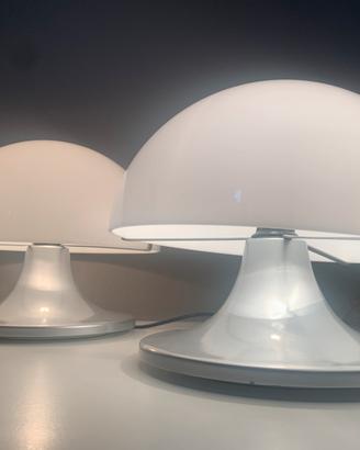 Coppia di lampade fungo vintage