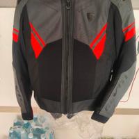 Giacca Revi't in pelle e tessuto tecnico traforata