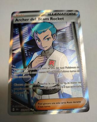 Carta Pokemon ARCHER DEL TEAM ROCKET  full art