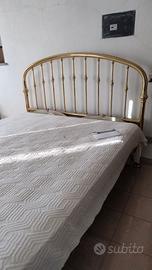 Letto matrimoniale in ottone lucido SOLMET origina