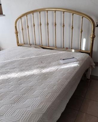 Letto matrimoniale in ottone lucido SOLMET origina