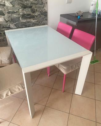 Tavolo allungabile vetro temperato