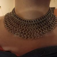 collana chain maille maglia bizantina artigianale 