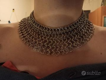 collana chain maille maglia bizantina artigianale 