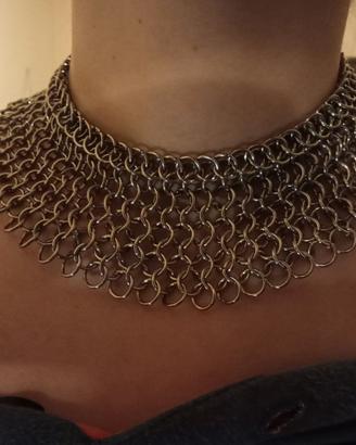 collana chain maille maglia bizantina artigianale 
