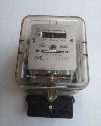 contatore elettrico Enel 1976 energia vintage 