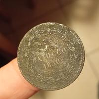 Raro Baiocco 1850 Città del Vaticano