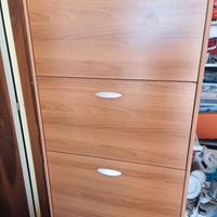 Scarpiera in legno marrone