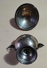 Elegante zuccheriera vintage in Argento 800