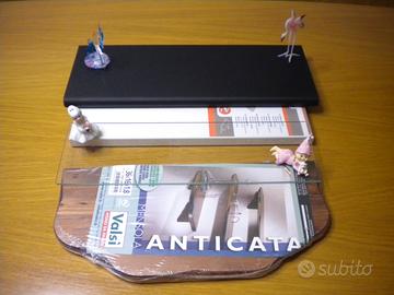 4 MENSOLE - LEGNO/VETRO