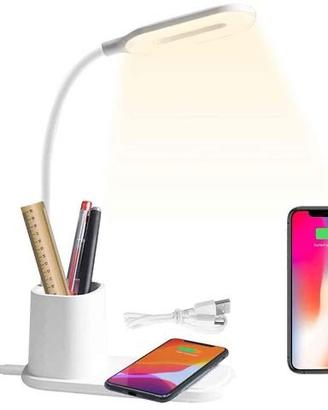 NUOVA Lampada da Tavolo con Wireless Caricabatteri