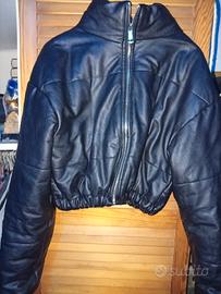 bomber semilpelle corto donna